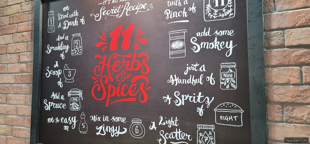 KFC - menu