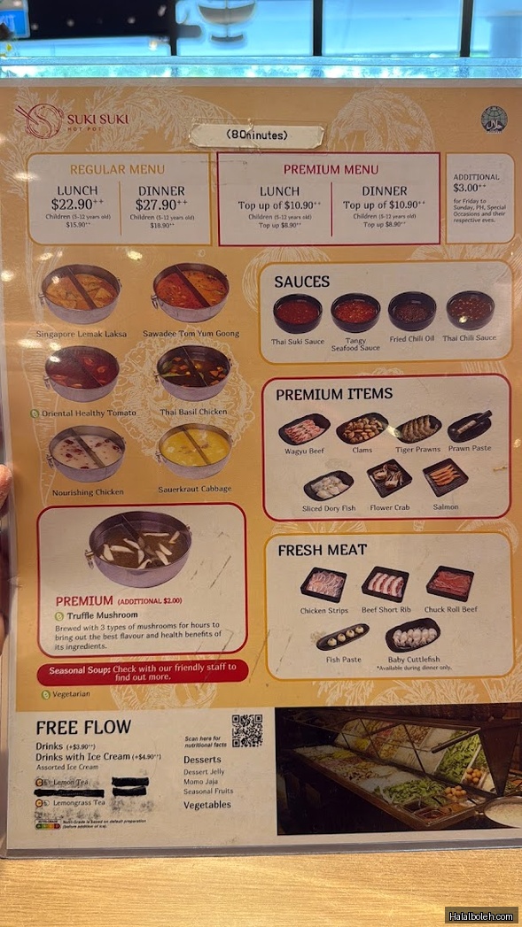 Suki-Suki Thai Hot Pot - menu