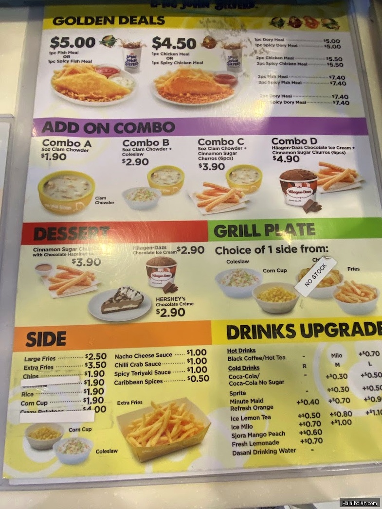Long John Silver's - menu