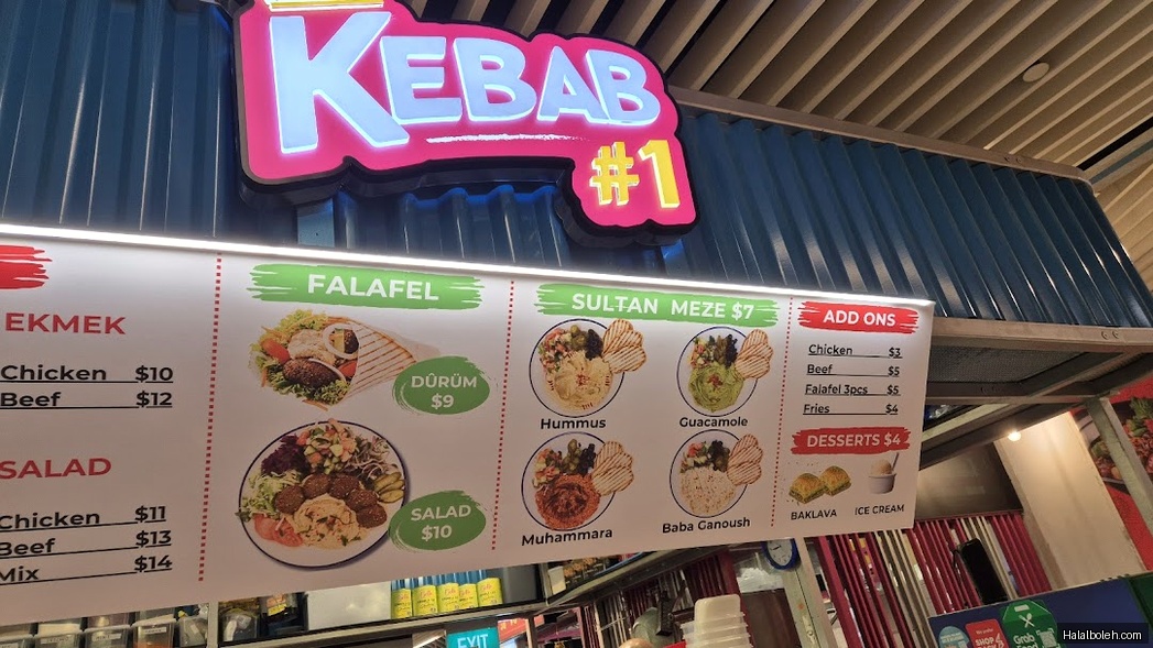 Kebab #1 - menu