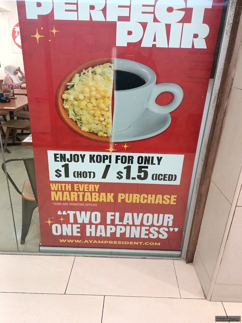 Ayam Penyet President - menu