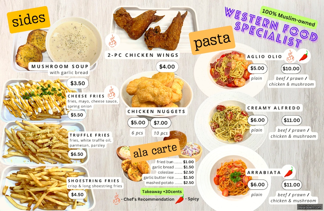 Charr'd The Hawker - menu