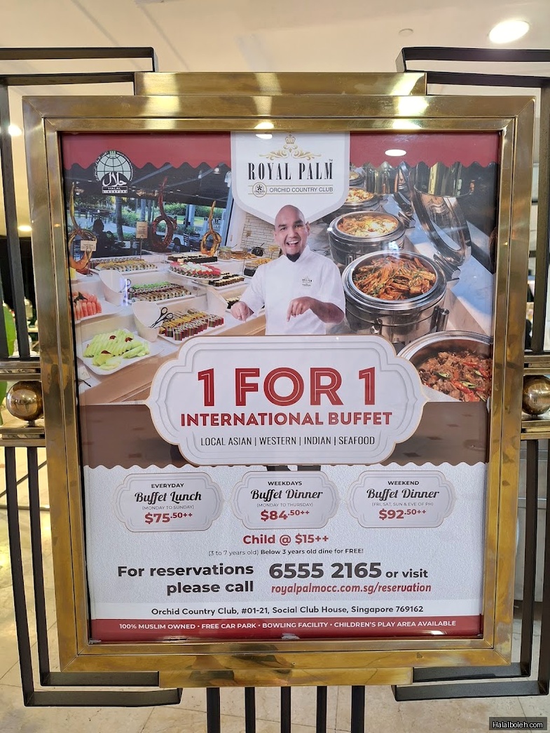 Royal Palm at 1 Orchid Club Road - Menu