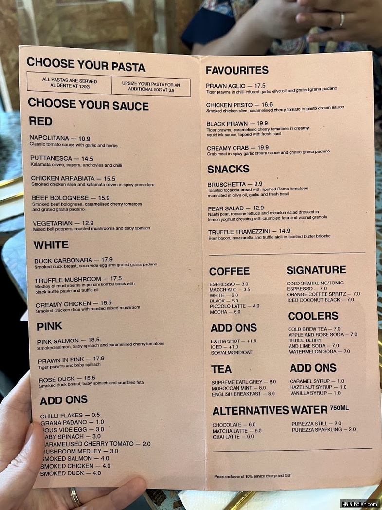 Tipo at Tipo Strada — Novena - Menu