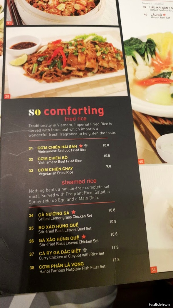So Pho - menu