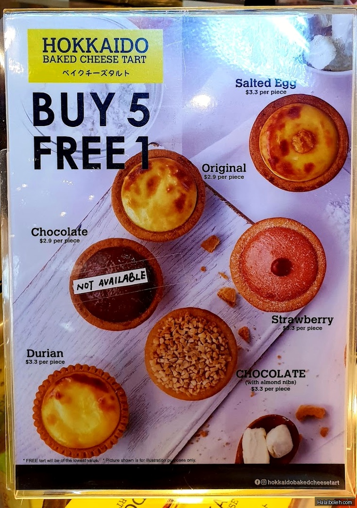 Hokkaido Baked Cheese Tart - menu