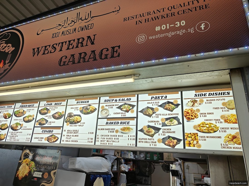 Western Garage - menu