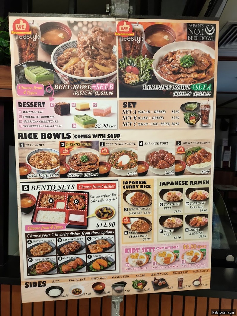 Yoshinoya - menu