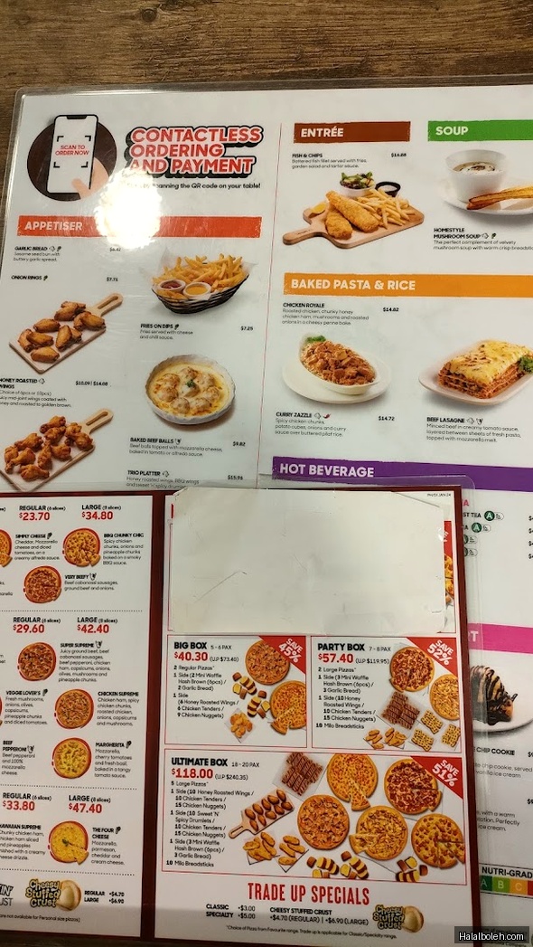 Pizza Hut - menu