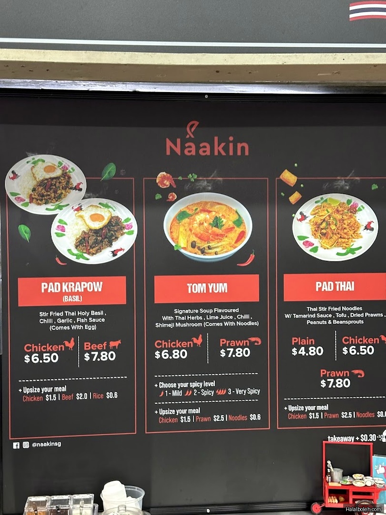 Naakin - menu