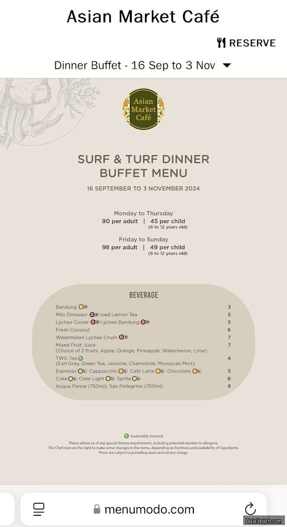 Asian Market Cafe - menu