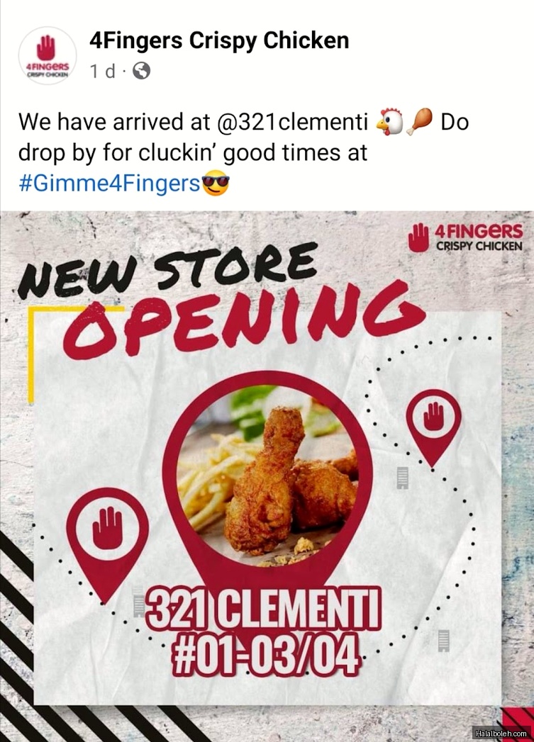 4 Fingers Crispy Chicken - menu