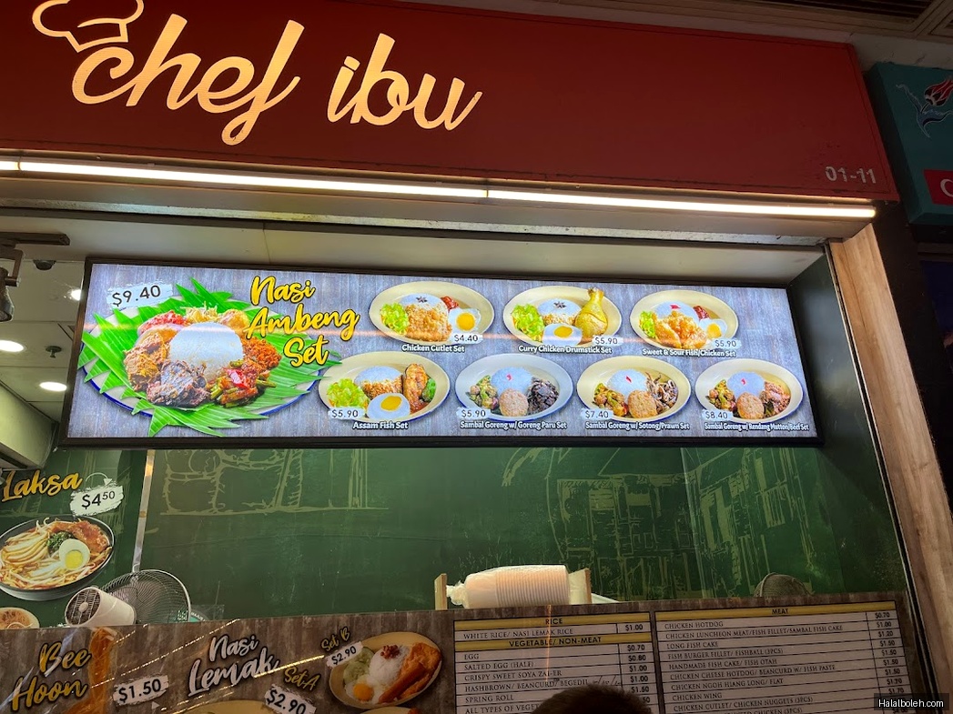 Chef Ibu - menu