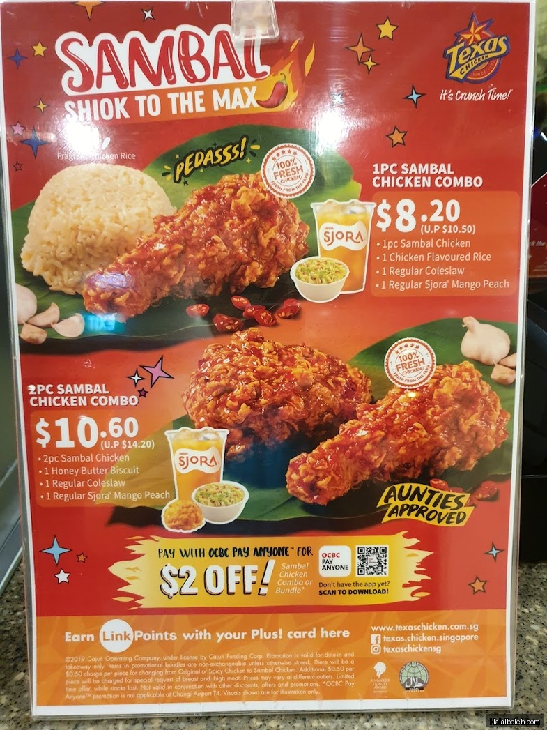 Texas Chicken - menu