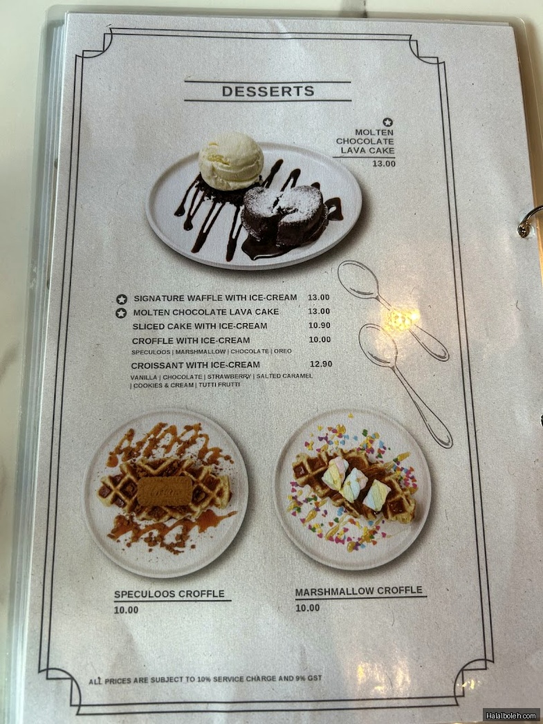 Citrus by the Pool - menu