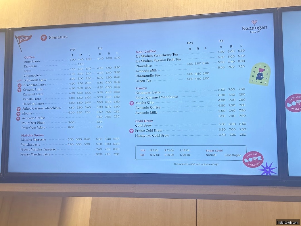 Kenangan Coffee - menu