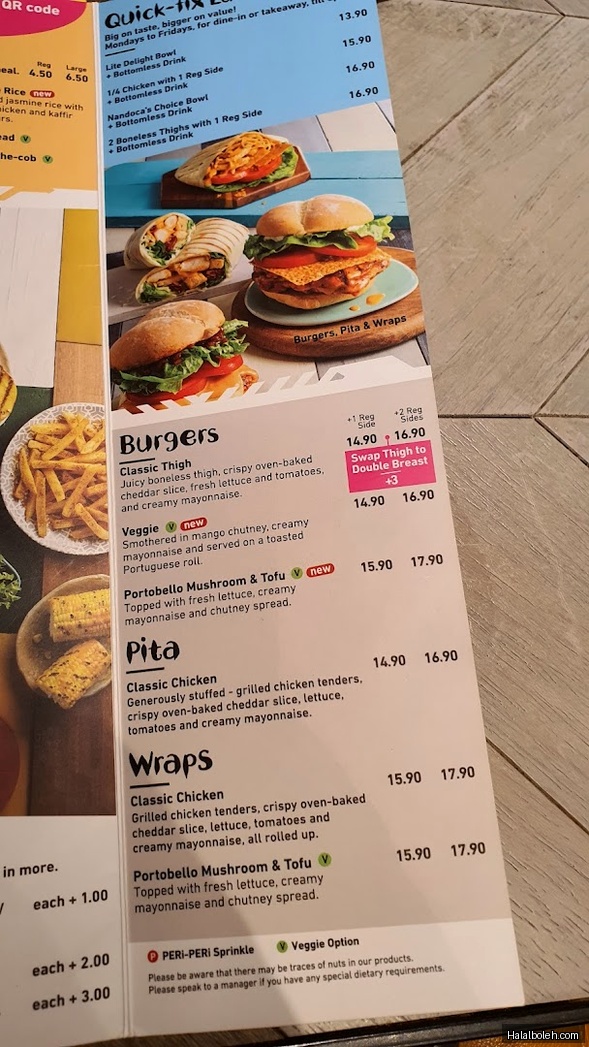 Nando's - menu