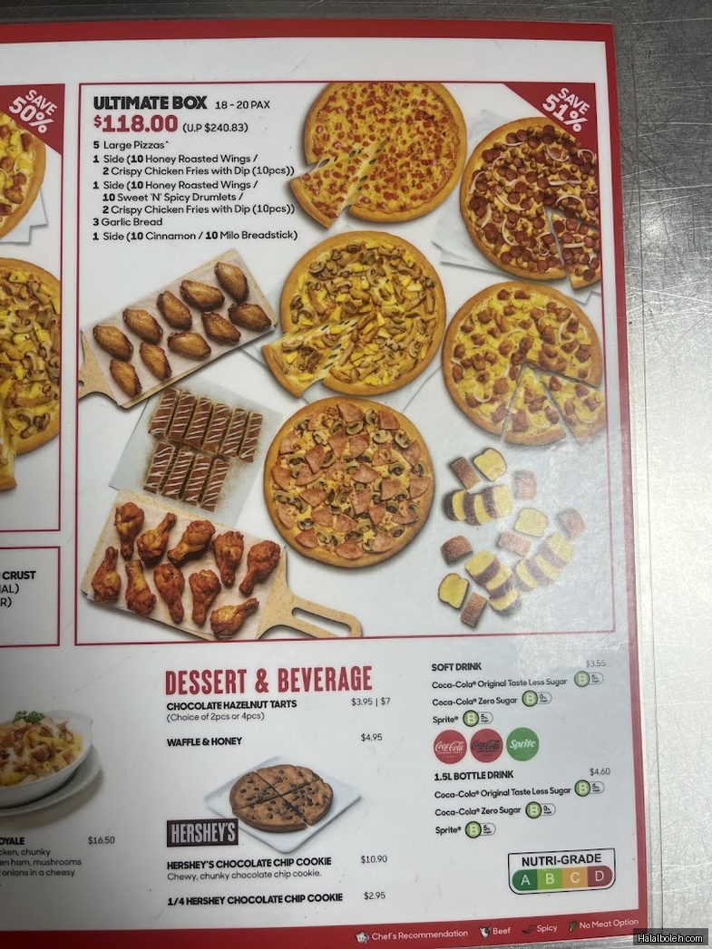 Pizza Hut - menu
