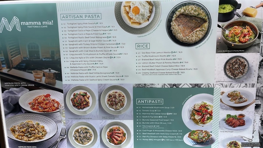 Mamma Mia Trattoria - menu