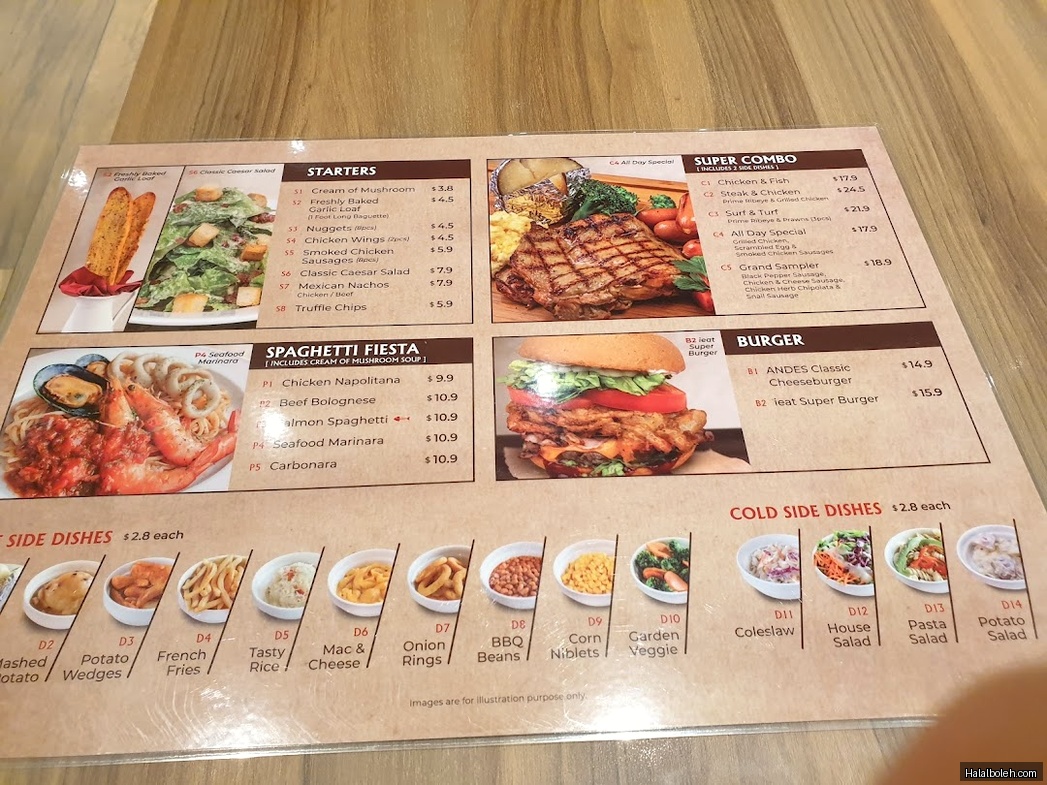 Andes by Astons - menu