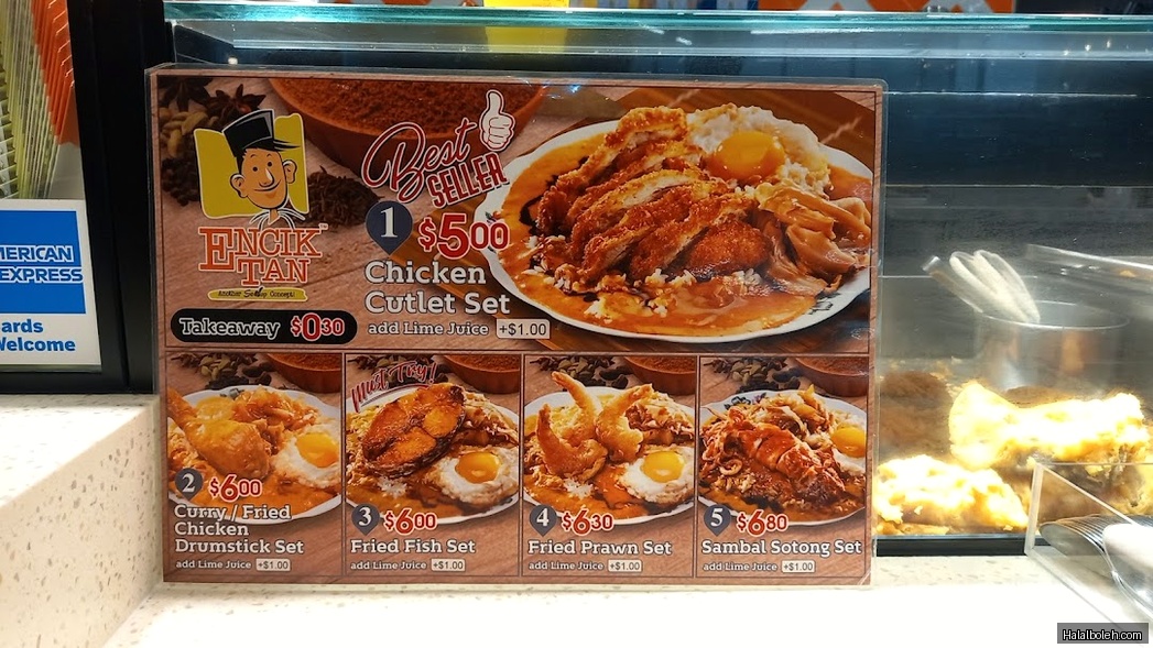 Encik Tan - menu