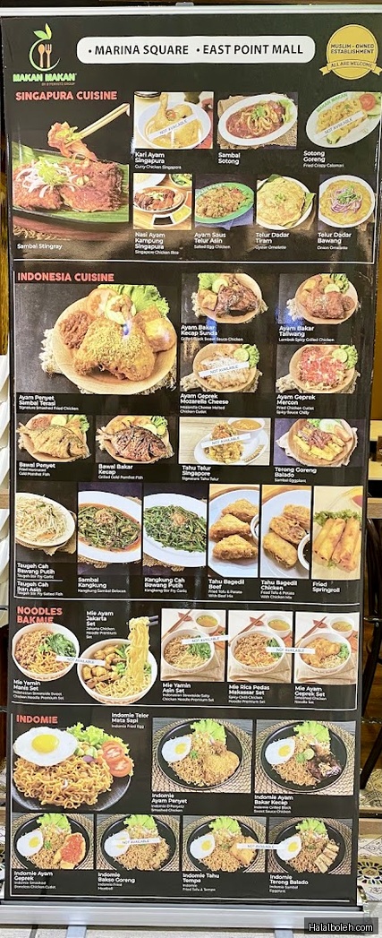 Makan Makan - menu