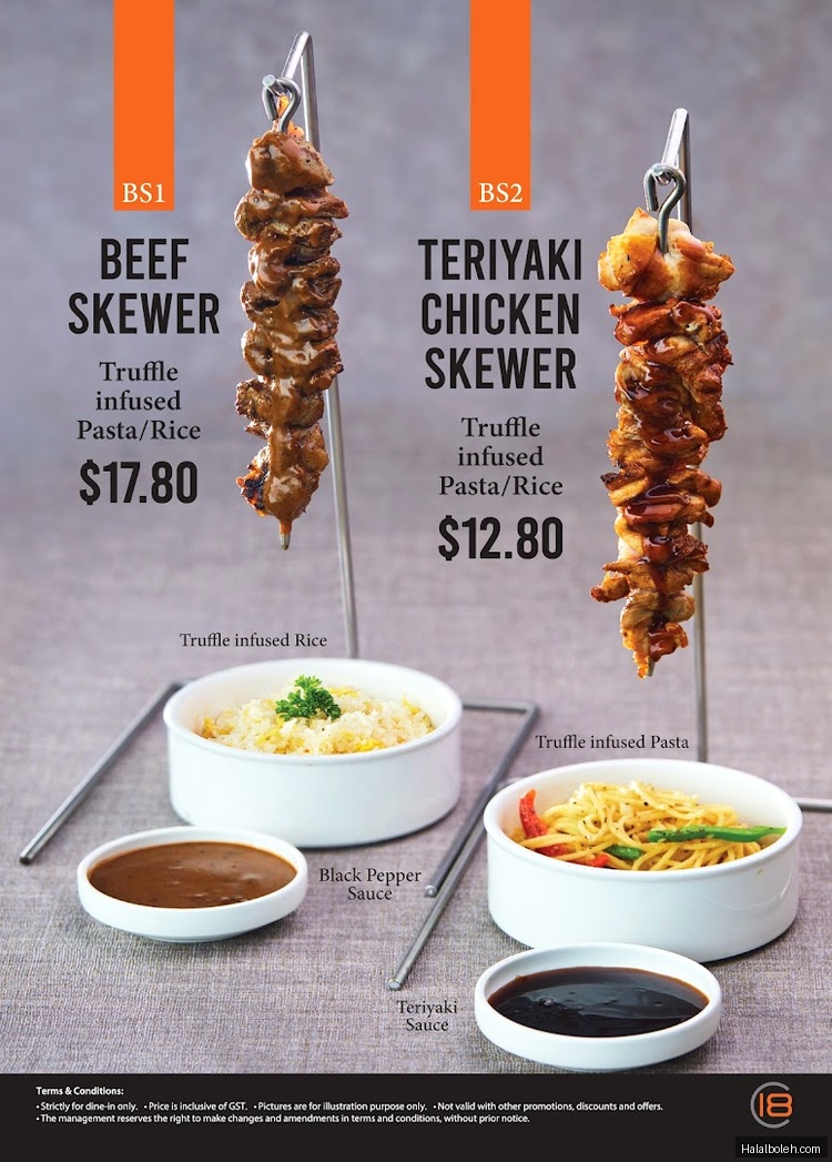 Eighteen Chefs - menu