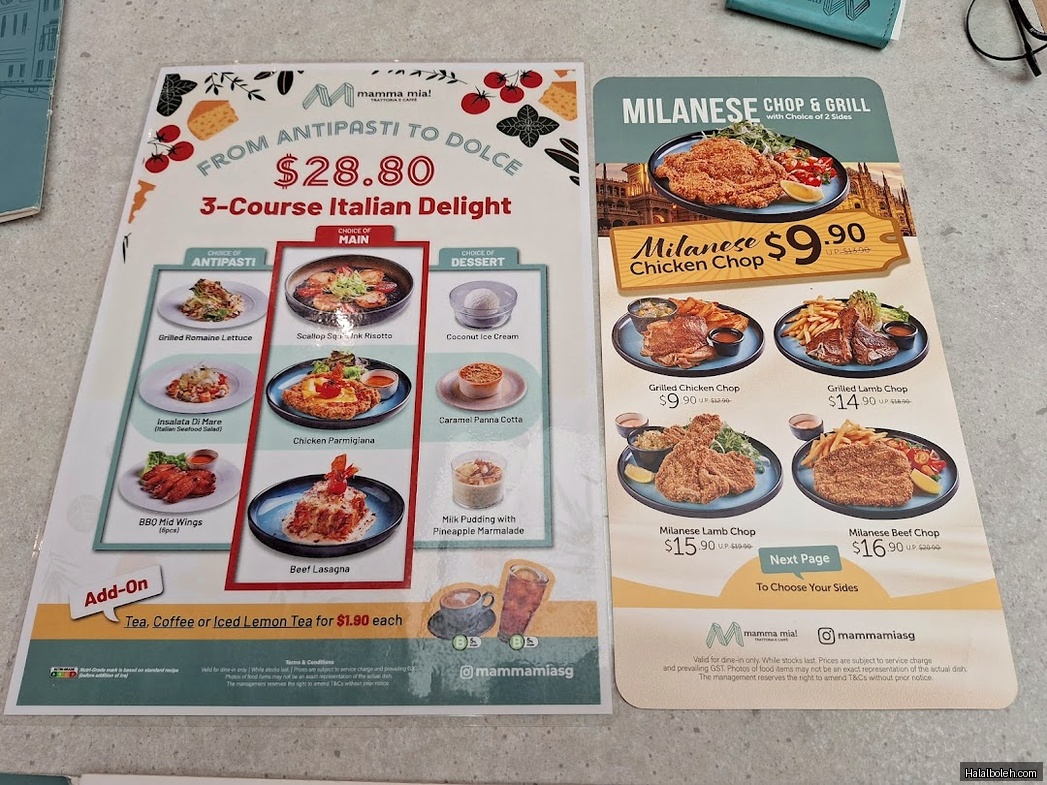 Mamma Mia Trattoria - menu