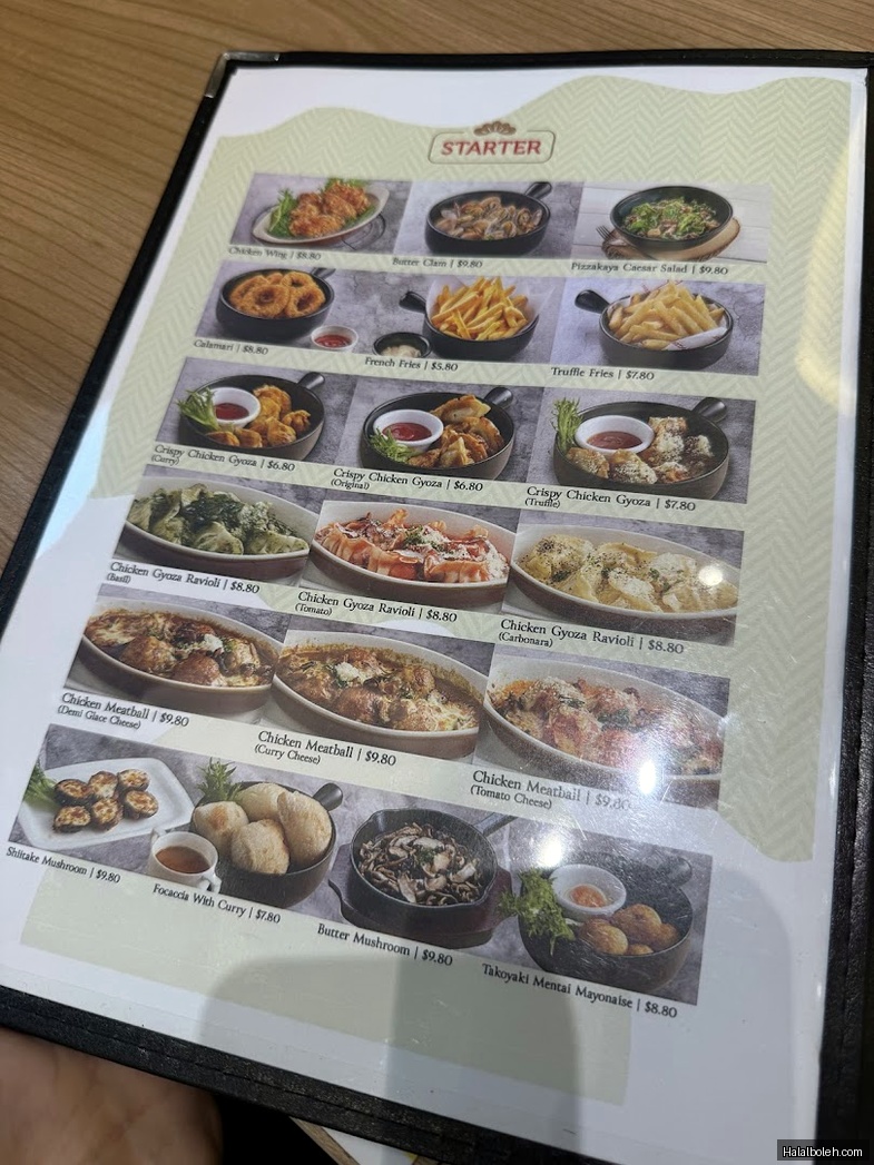 Pizzakaya - menu