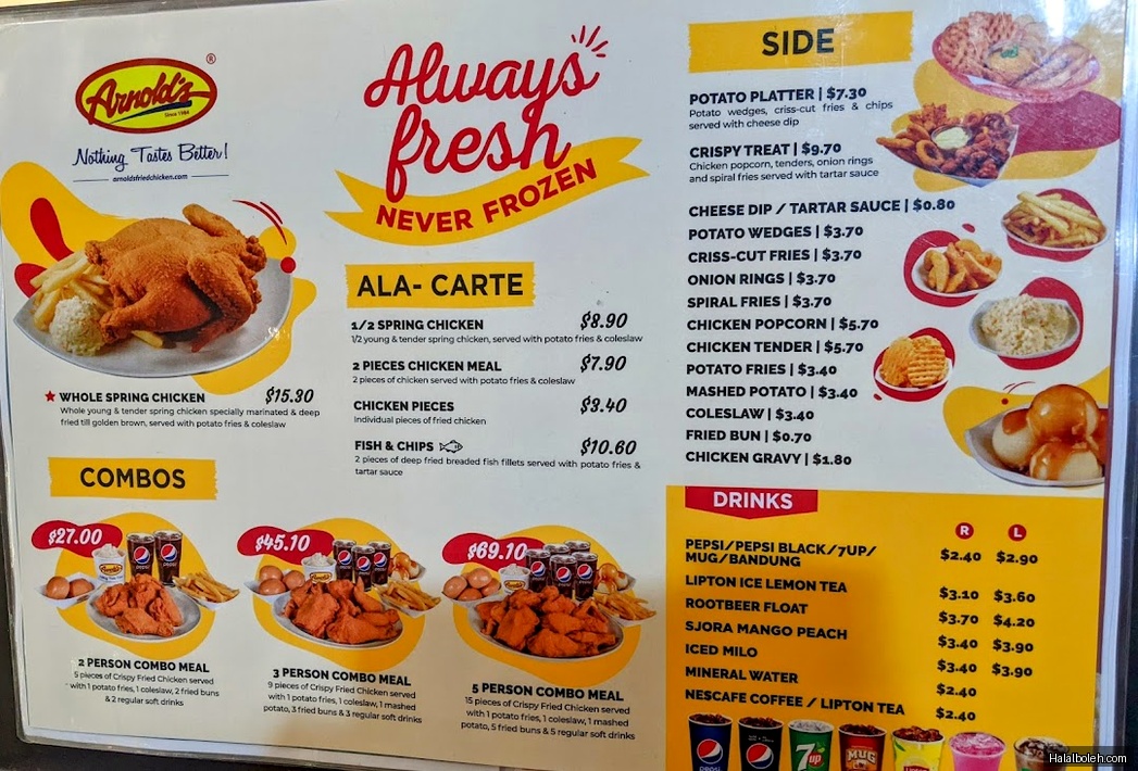 Arnold's Fried Chicken - menu