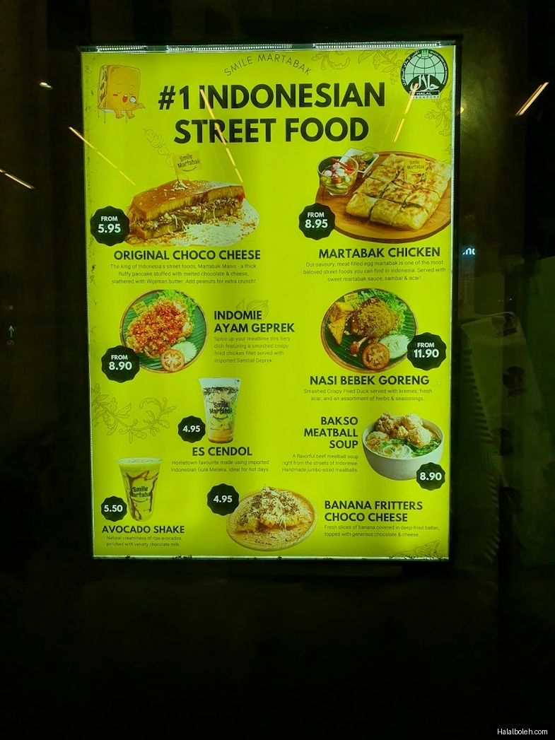 Smile Martabak - menu