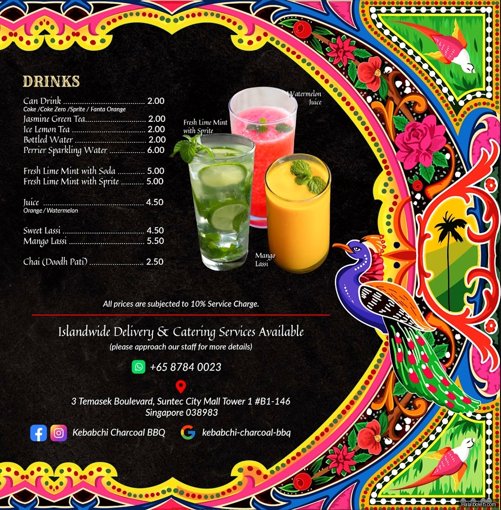 Kebabchi Charcoal BBQ - menu