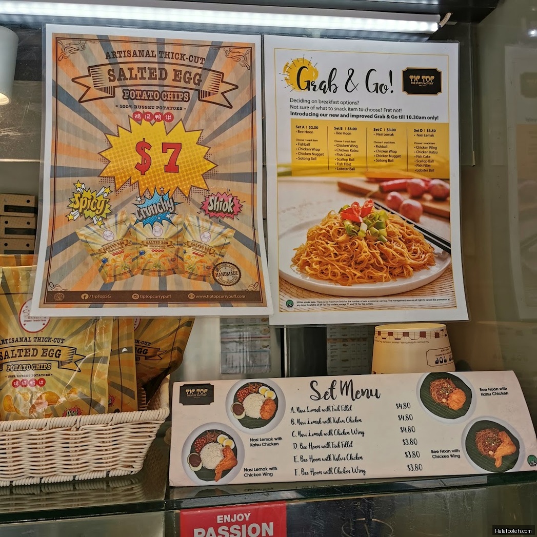 Tip Top - menu