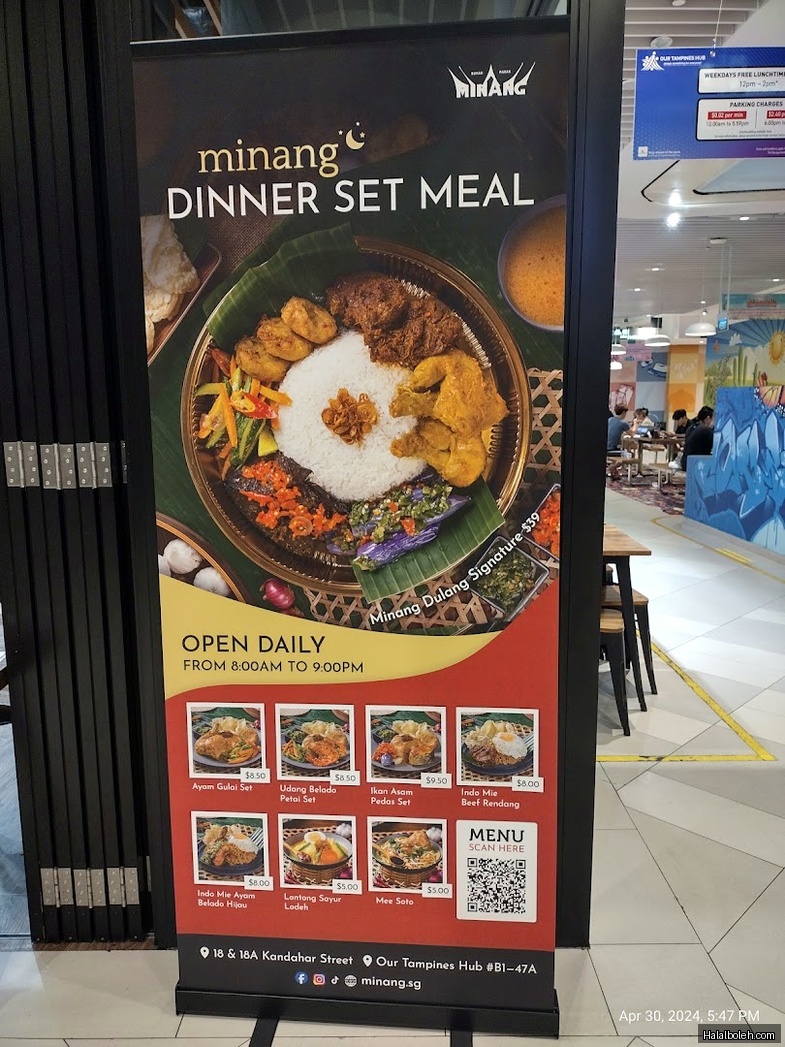 Rumah Makan Minang - menu