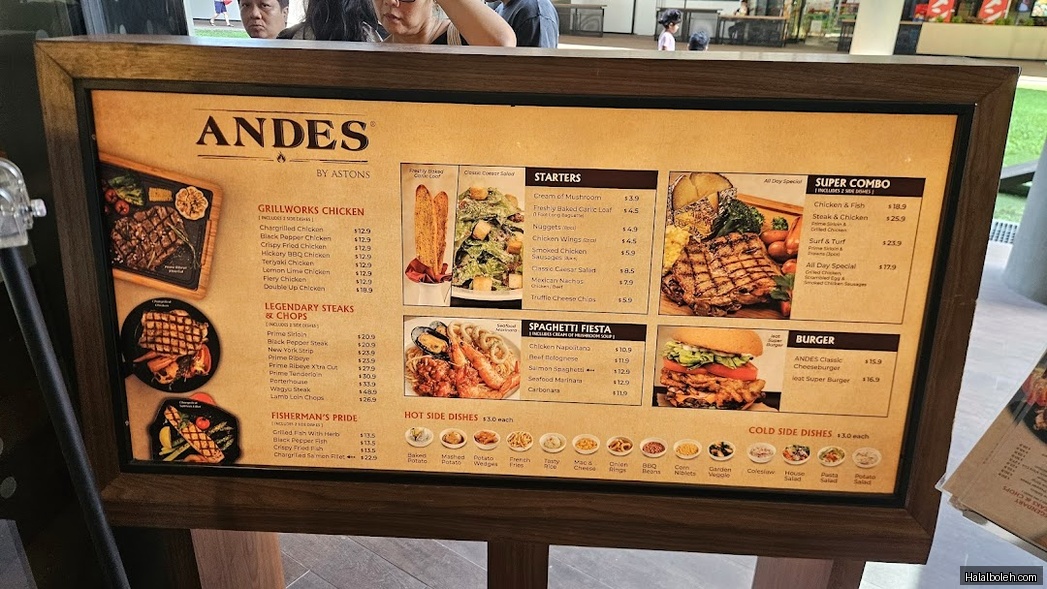 Andes by Astons - menu