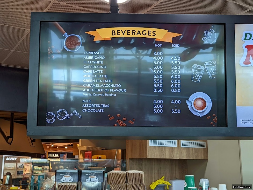 Krispy Kreme - menu