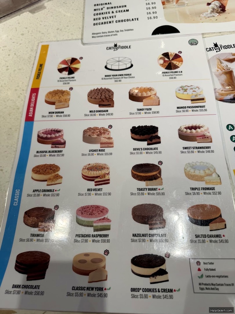 Cat & the Fiddle - menu