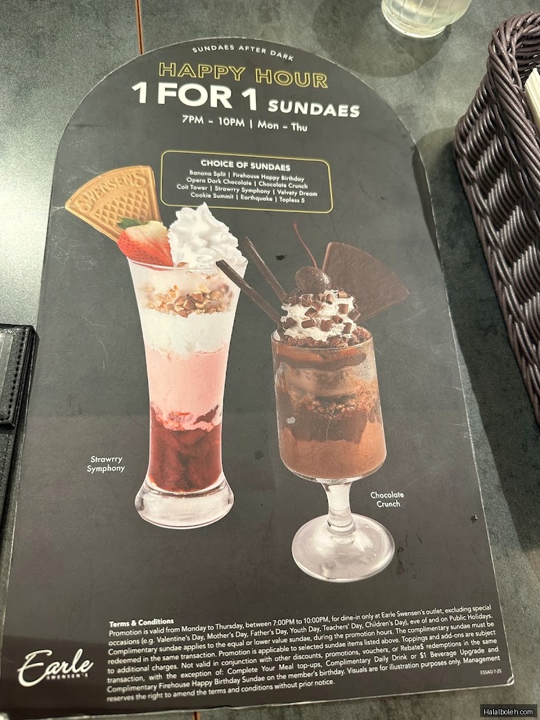 Earle Swensen's - menu