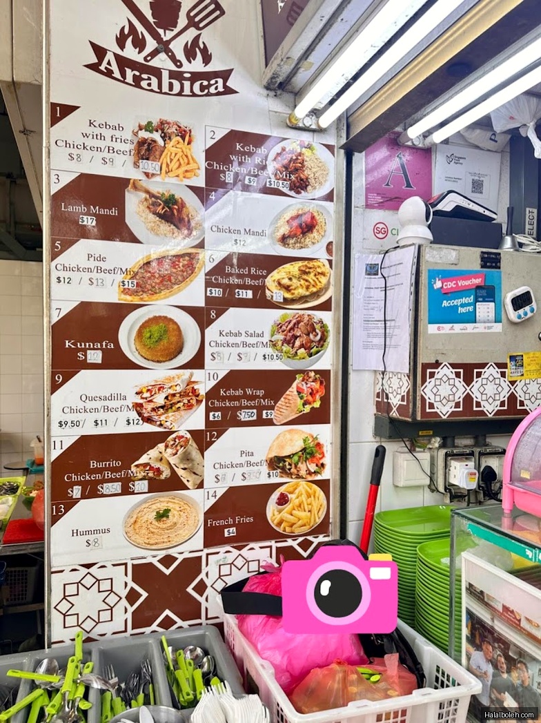 Arabica Kebab - menu