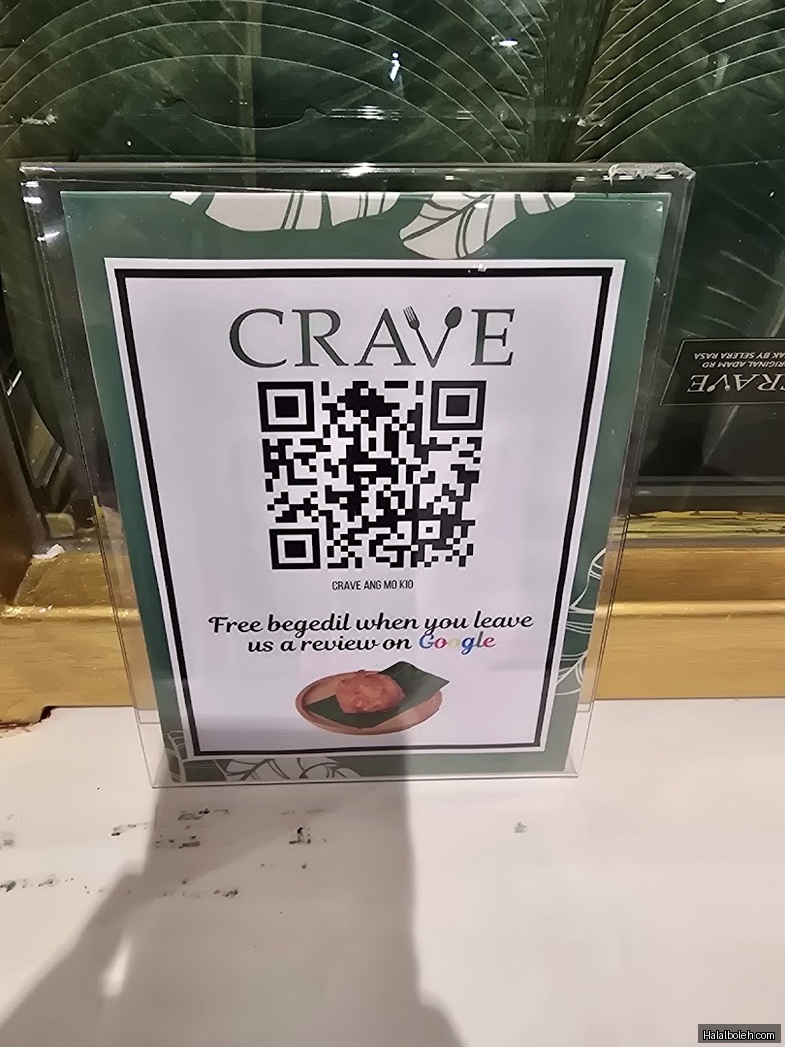 Crave Nasi Lemak - menu