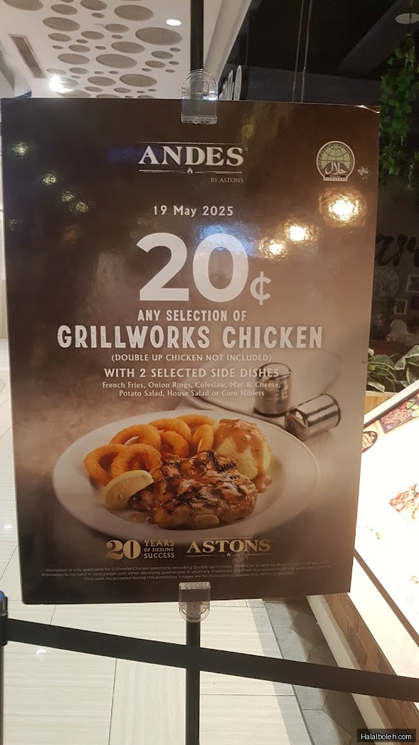 Andes by Astons - menu