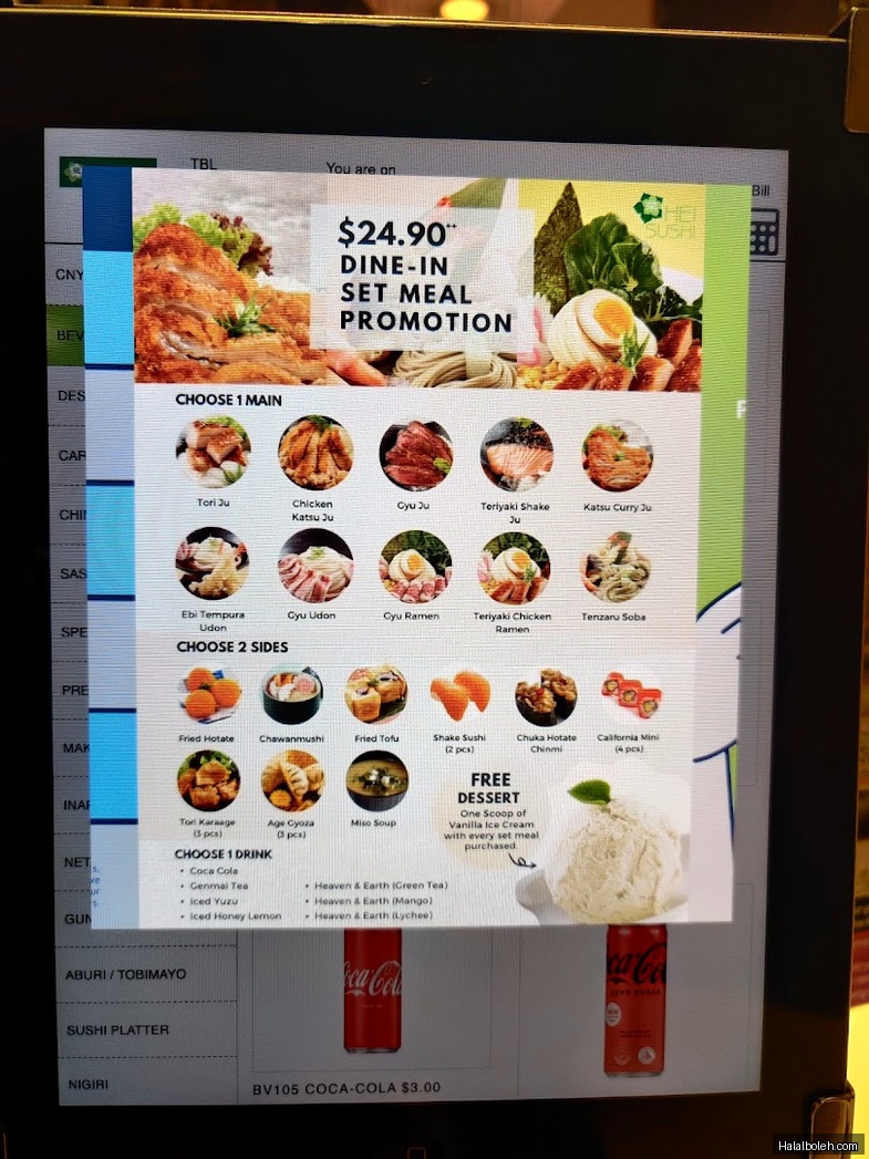 Hei Sushi - menu