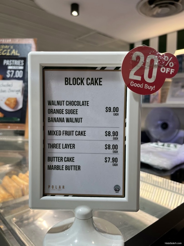 Polar Puffs & Cakes - menu