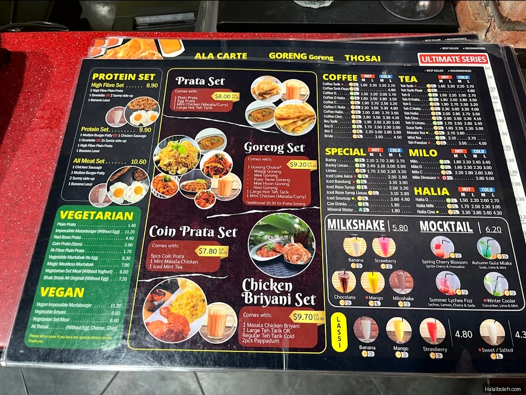 Springleaf Prata Place - menu
