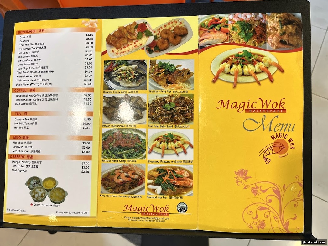 Magic Wok - menu