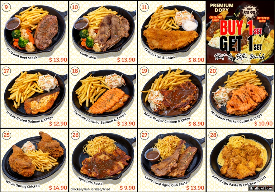 Fish & Chicks - menu