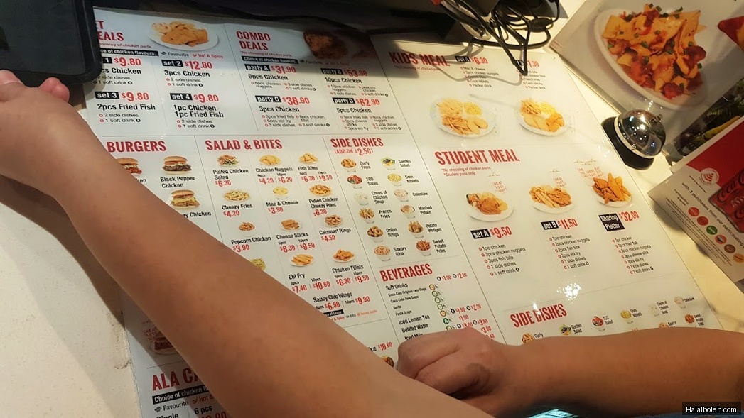 Chic-a-boo - menu