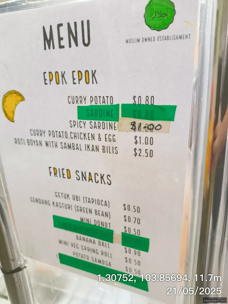 Epok-epok Story - menu