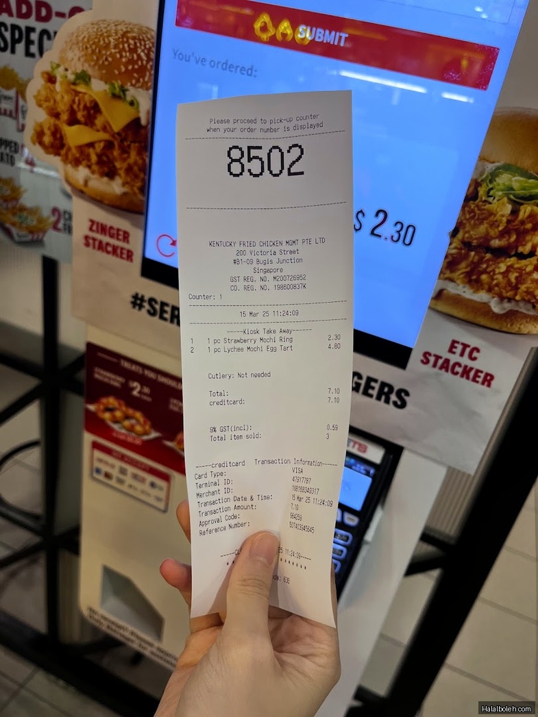 KFC - menu