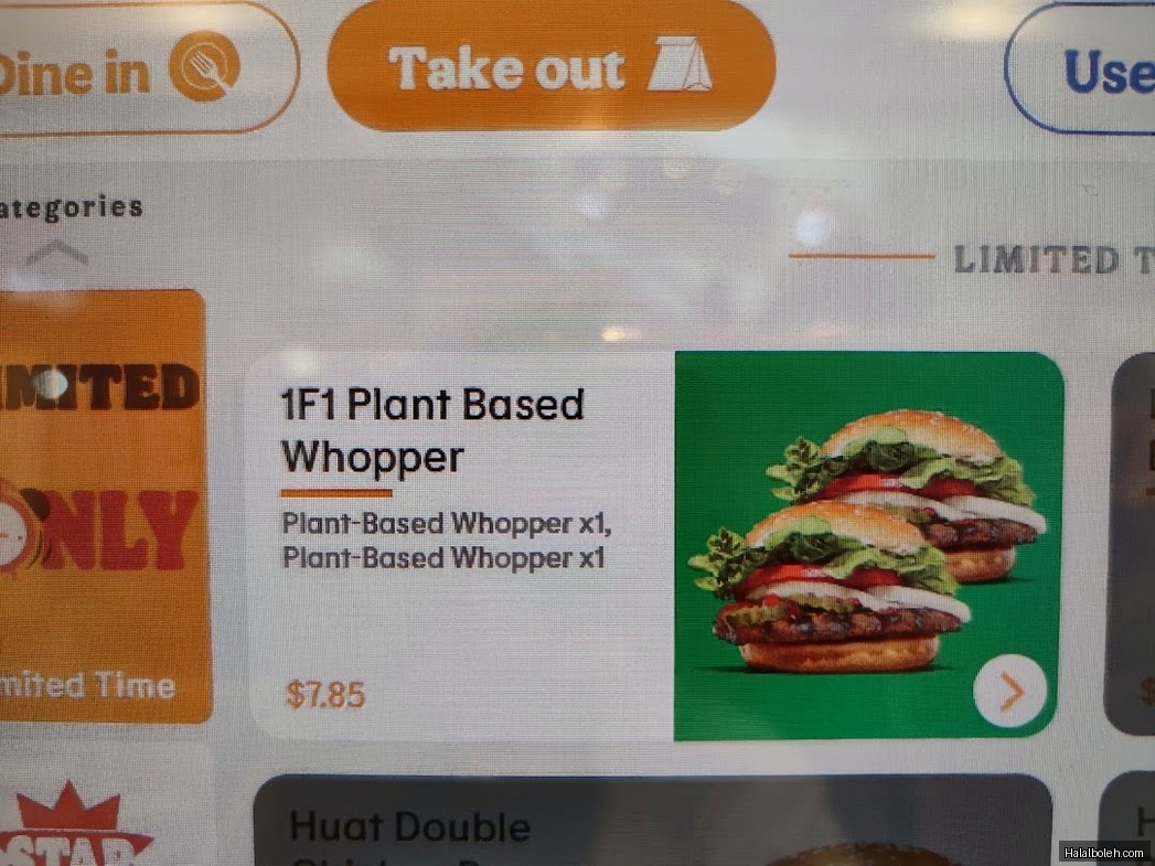 Burger King - menu